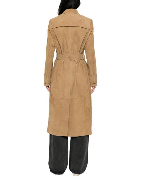 Golden Goose trench in pelle scamosciata leggera con cintura Golden Goose | GWP02565P00230315155